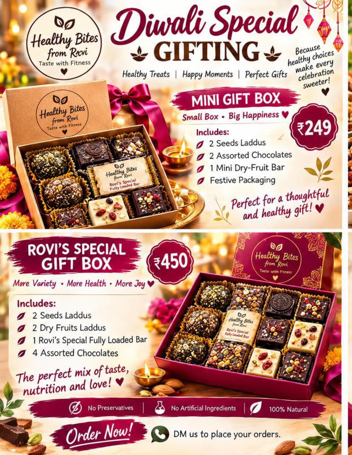 Healthy Bites from Rovi festive gifting boxes