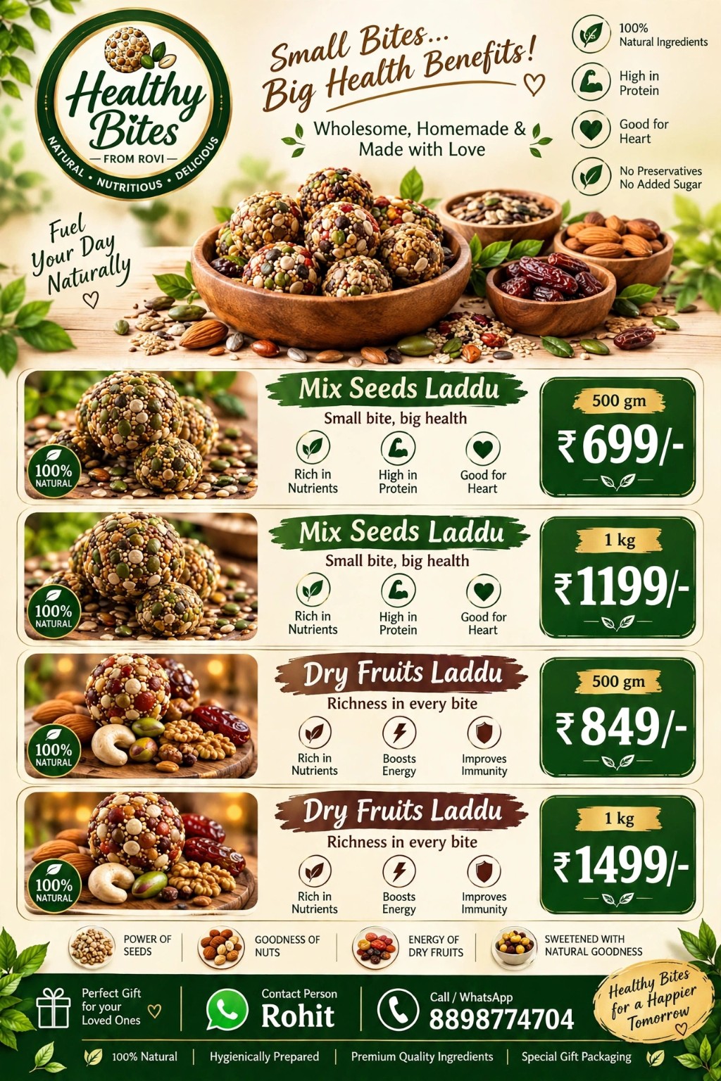 Mix Seeds Laddoo and Dry Fruits Laddoo