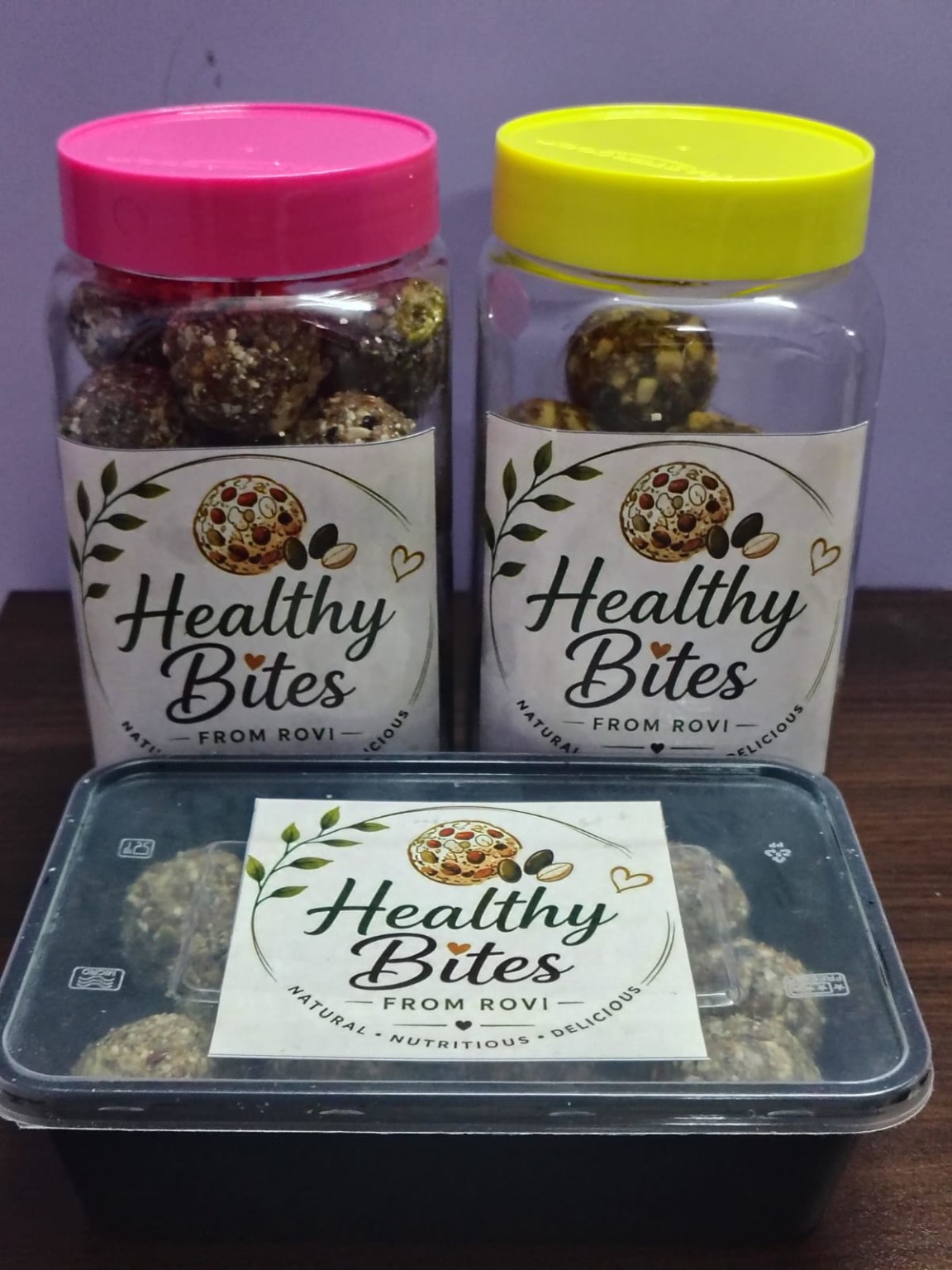 Healthy Bites from Rovi products in their packaging